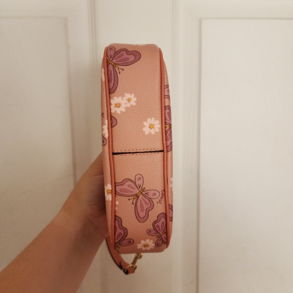 Coach Pink Butterfly Floral Nolita 19 and Card Holder - Picture 6 of 15